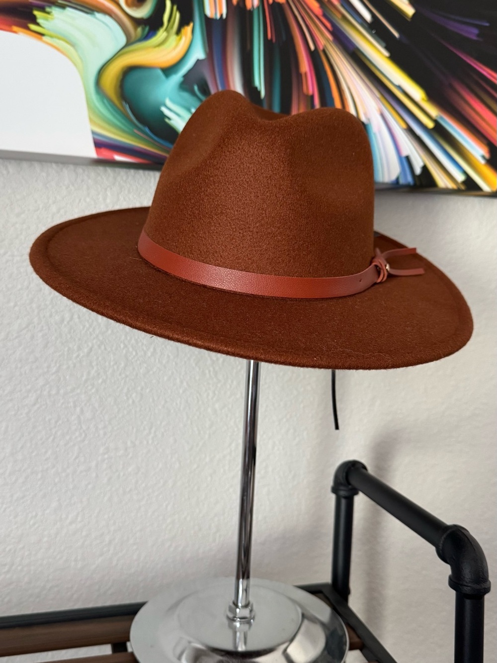 Women's Wide Brim Cowboy Fedora Hat